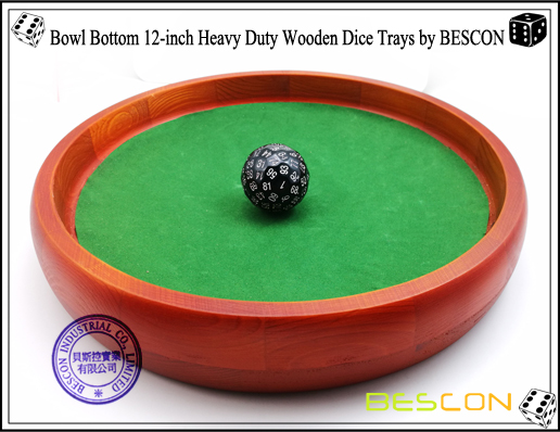 Bowl Bottom 12-inch Heavy Duty Wooden Dice Trays by BESCON-1