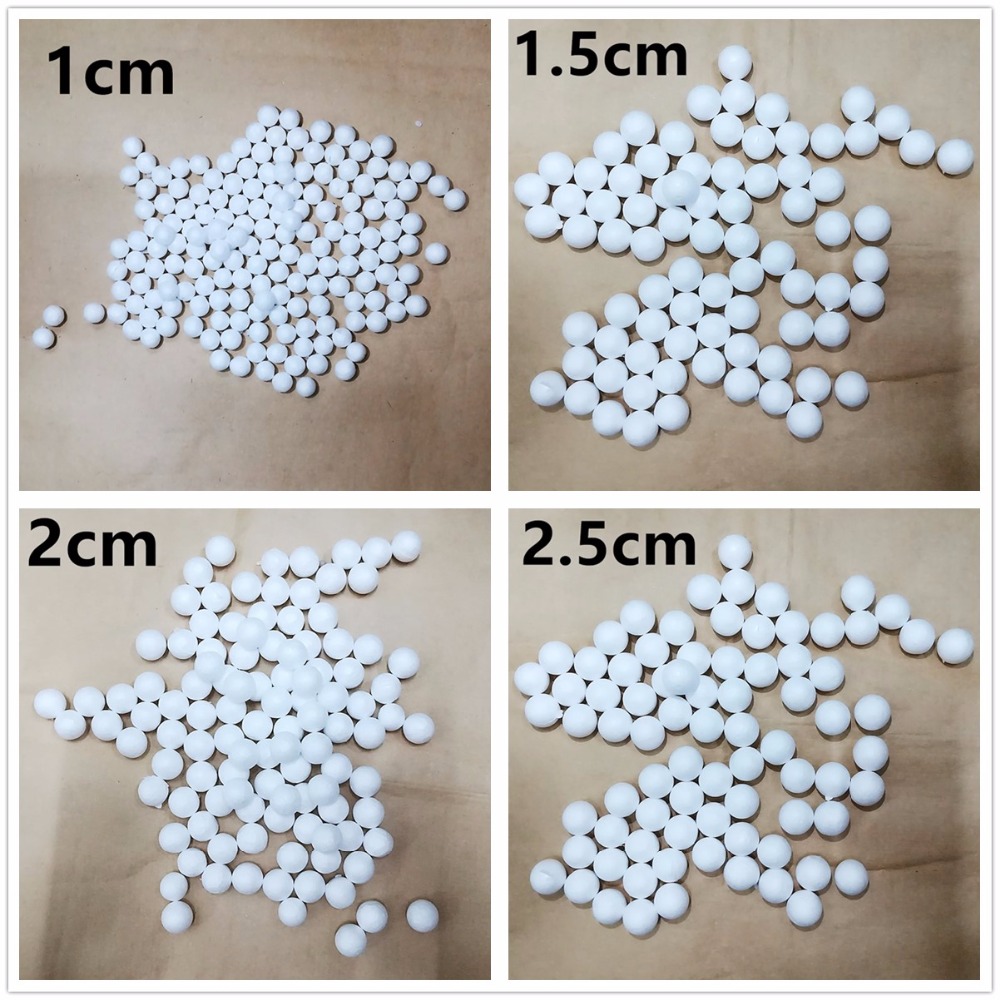 Diameter 1cm 1.5cm 2cm 3/4cm White modelling polystyrene styrofoam foam Round balls For DIY Decrative ball styrofoam filler bead