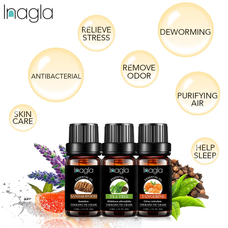 Inagla Eucalyptus Essential Oils Pure Natural 10ML Pure Essential Oils Aromatherapy Diffusers Oil Relieve Stress Home Air Care