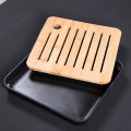 Kung Fu Tea Set Natural Wood Bamboo Tea Tray Rectangular Traditional Bamboo Tea Room Board Table Chinese Tea Room Tools