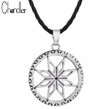 Chandler Plate Alatyr Perun Protect God Runes Family Success Sun Good Charm Necklace For Man Slavic Amulet Viking Jewelry