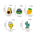 Lemon Banana Avocado Cactus Forest Mountain Cute Pins Collection Fresh Fruit Plants Badge Brooch Lapel Pin for Women Men Jewelry