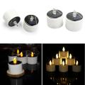 2020 New Candles Flameless Rechargeable LED Candles Light Solar Candles Light Tea Lamps For Home Bar Bedroom Living Room Garden