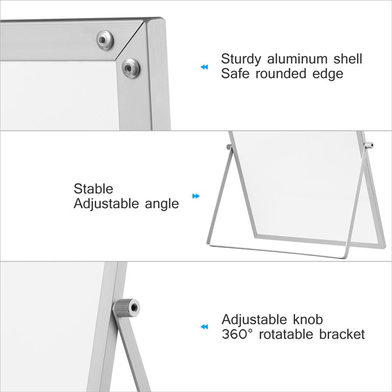 Magnetic Dry Erase Board Double Sided Writing Teaching Practice White Board Planner Reminder with Stand for School Home Office