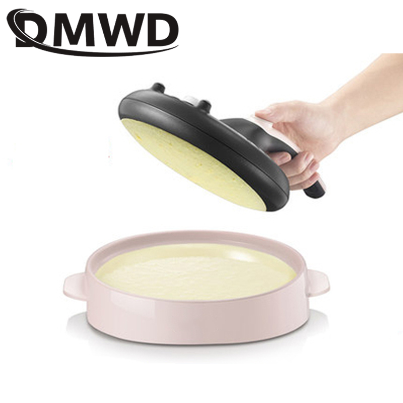 DMWD Automatic Non-stick Crepe Makers mini Pancake machine Pizza Maker Household Kitchen Tool electric baking pan Metal stent EU