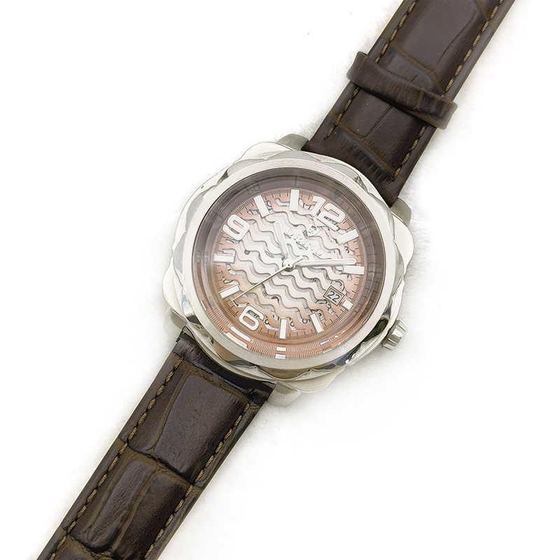 Genuine leather man's watch