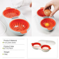 Microwave Egg Poacher Food Grade Cookware Double Cup Egg Boiler Kitchen Steamed Egg Set Microwave Ovens Cooking Tools