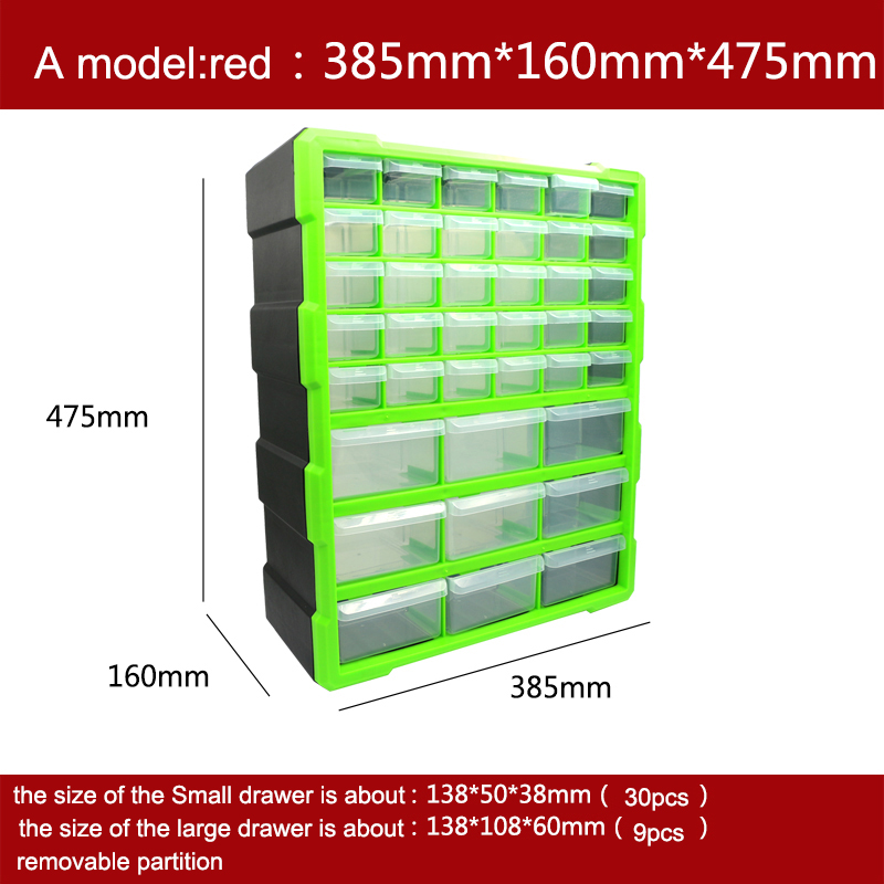 high quality tool case toolbox Parts box Classification of ark Multi-grid drawer type lego Building blocks Receive case