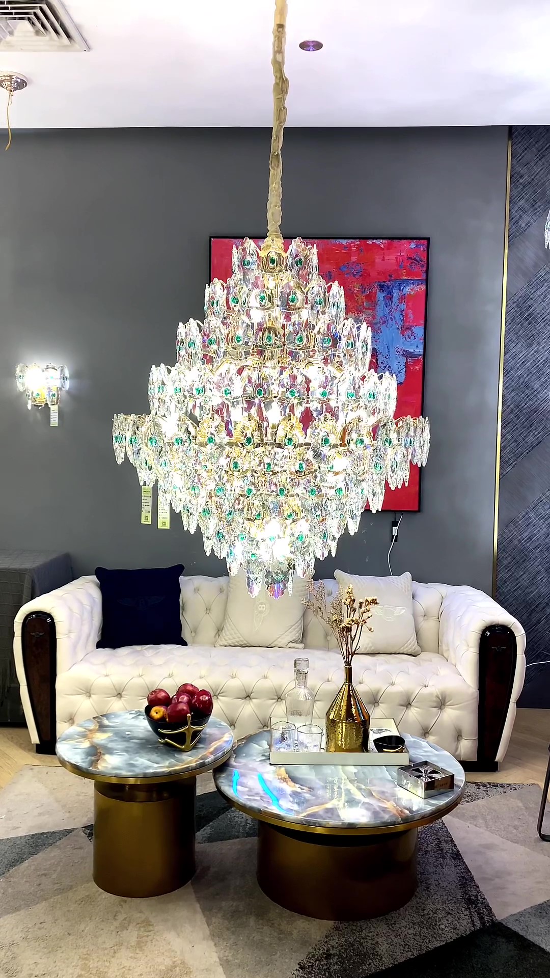 Dinning Living Room Indoor Lighting Home Fancy Modern Luxury Hanging Vintage K9 Crystal Chandeliers Pendant Light