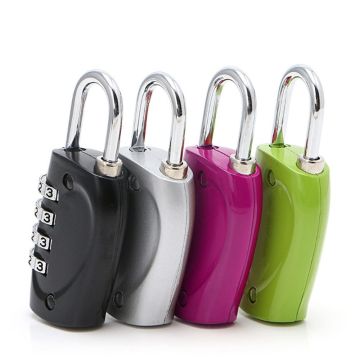 4 Dial Digit Password Lock Combination Suitcase Luggage Metal Code Password Lock Padlock Multi Colors Travel Safe Lock