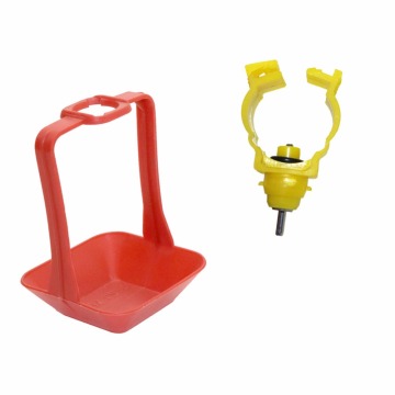 100 Pcs Quail Poultry Automatic Waterer Drinkers Red hanging cup Yellow nipple Drinker For Diameter 25mm Pipe