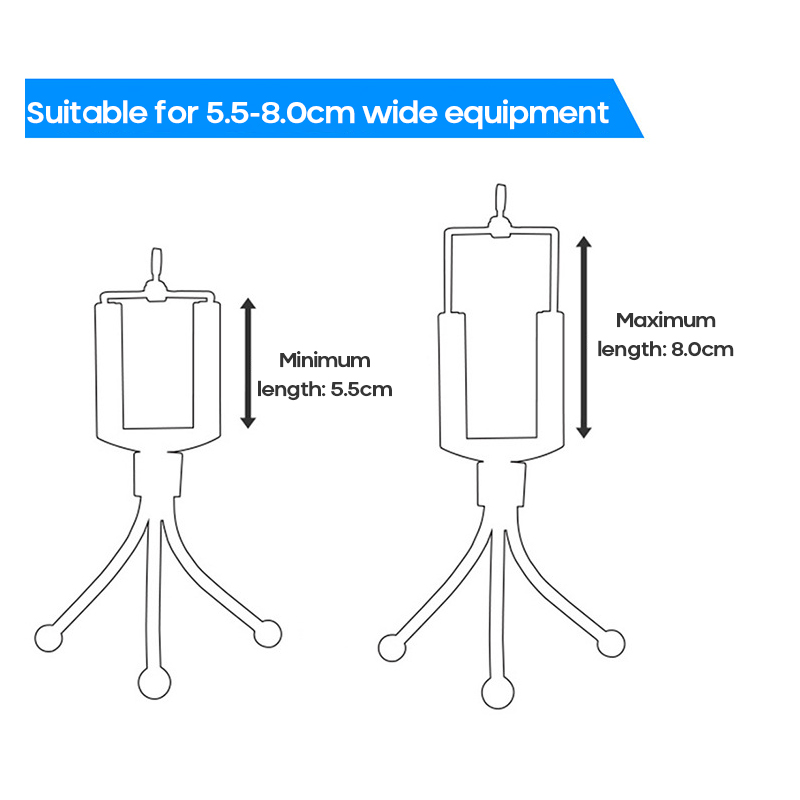 Tripods Mini Flexible Sponge Octopus Tripod 360° Adjustable Travel Portable Camera Stand Cell Phones Stand For Width 5.5-8.0cm