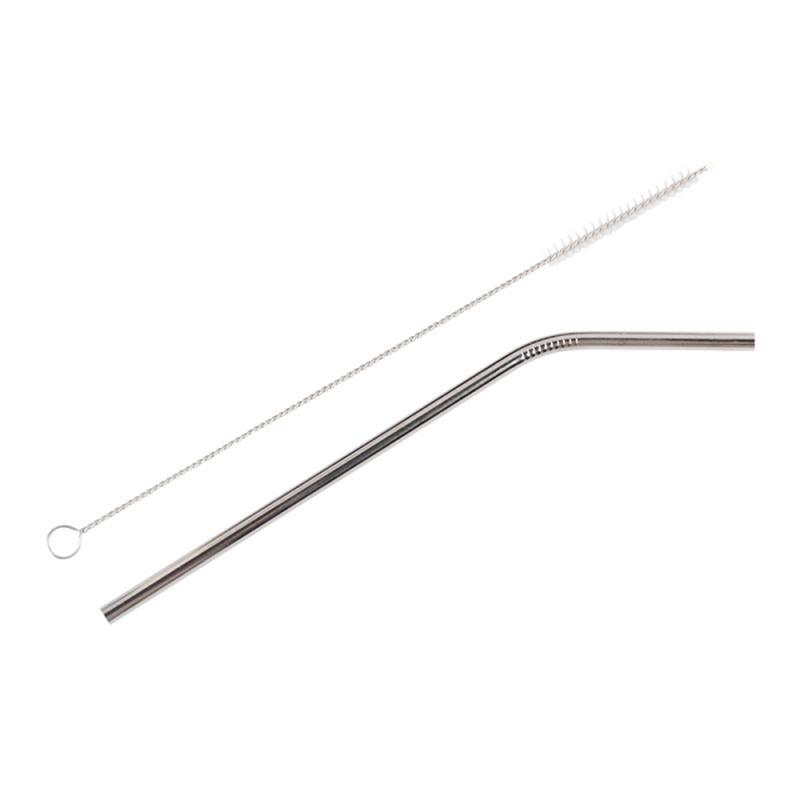 3pcs Stainless Steel Straw Set 1 Brush 1 Bends Pipe Elbow 1 Straight Tubes Home Drinking Tableware Kitchen Accessories