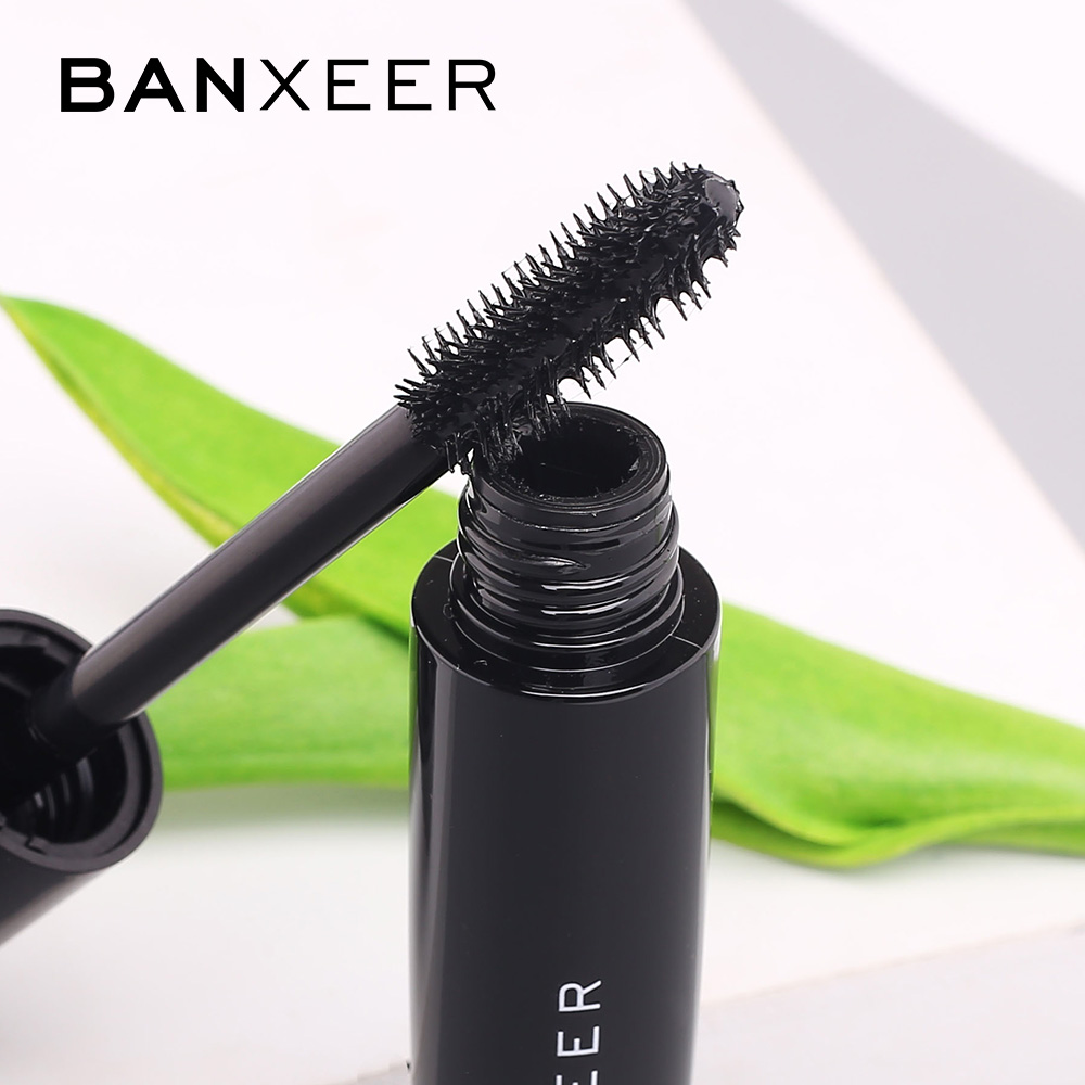 BANXEER Volume Mascara Waterproof Makeup Mascara 4D Silk Fiber Lash Mascara Rimel Mascara Extension Curl Eyelash Tool