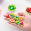 10Pcs/Box Fresh Orange Kiwi Watermelon Eraser Correction Mini fruit eraser Kids Prize Promotional Gift Student School Stationery