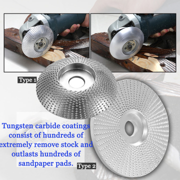 Wood Grinding Wheel Angle Grinder Disc Wood Carving Sanding Abrasive Tool For Angle Tungsten Carbide Coating Bore Shaping
