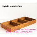 3 plaid wooden box