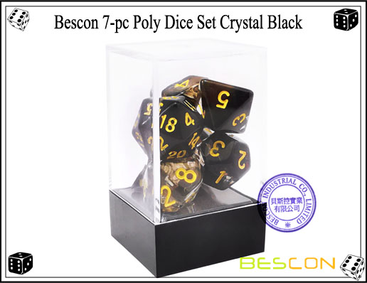 Crystal Black Dice Set-3