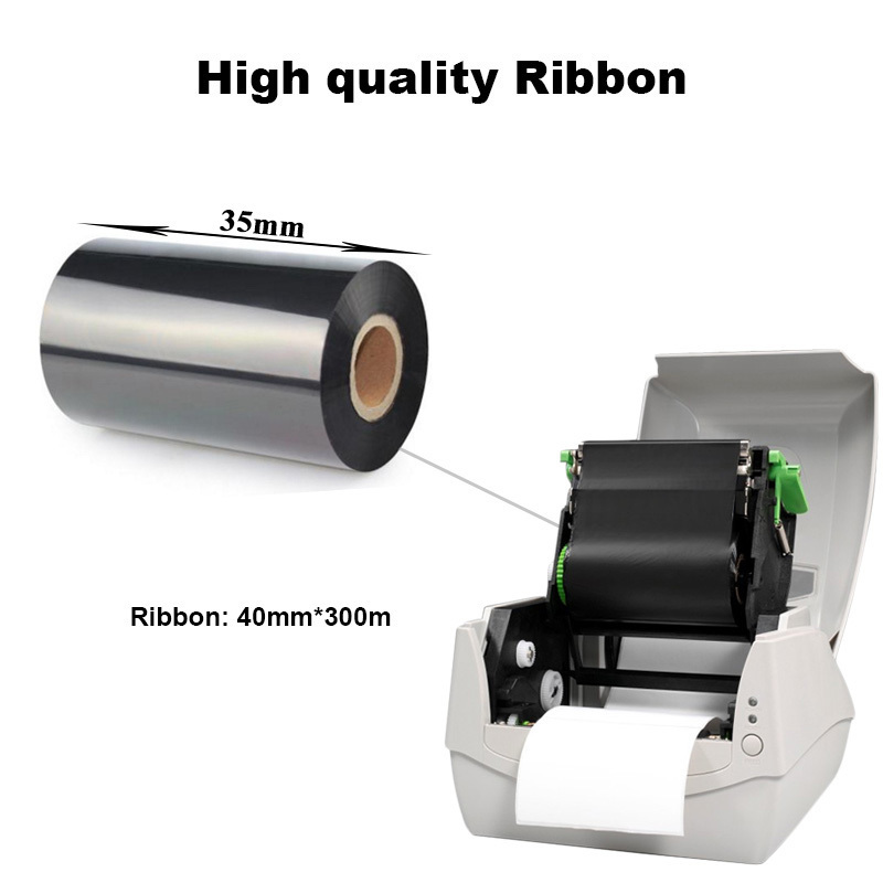 Thermal transfer label printer washing label printing solution with paper holder ribbon and silk clothes label easy for printing