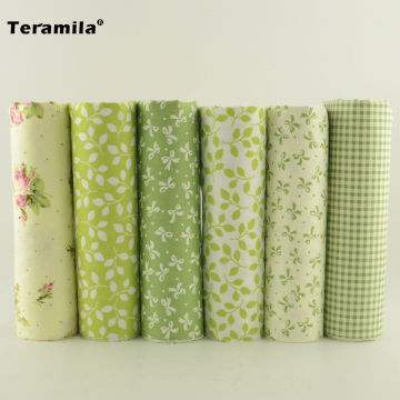 Teramila Twill Cotton Fabric Patchwork For Sewing Quilting Bundle Clothes Telas Handmade Tissues Scrapbooking 6pcs 40cmx50cm
