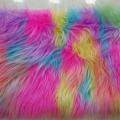 Multi-color jacquard Rainbow plush cloth,faux fur fabric,felt cloth,fabric for dolls