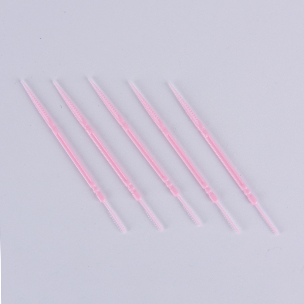 100Pcs/Pack 2-way Disposable Oral Dental Picks Plastic Toothpick Oral Dental Picks Eco-Friendly Tooth Picks