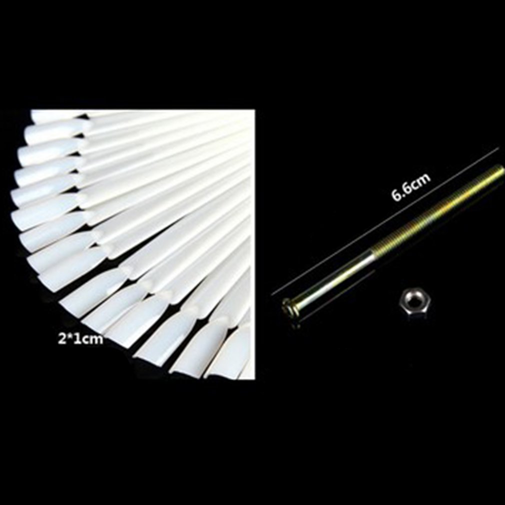 50/Set Nail Art Tips Display Practice Sticks Fan Shaped Nail Polish Swatches Nail Color Sample Nail Art Tools Supplies