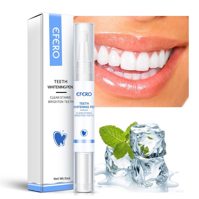EFERO 5ml Teeth Whitening Pen Tooth Gel Whitener Bleach Remove Plaque Stains Dental Tools Oral Hygiene Teeth Cleaning Serum
