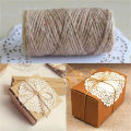 1 Roll 33M Wrapping Packaging Cord DIY Hemp Rope Jute Twine Box Packing Crafting Durable and Convenient Natural Burlap Hessian