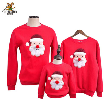 Family Clothes 2020 Winter Sweater Christmas Santa Claus Children Clothing Kid shirt Polar Fleece Warm Family Matching Outfits