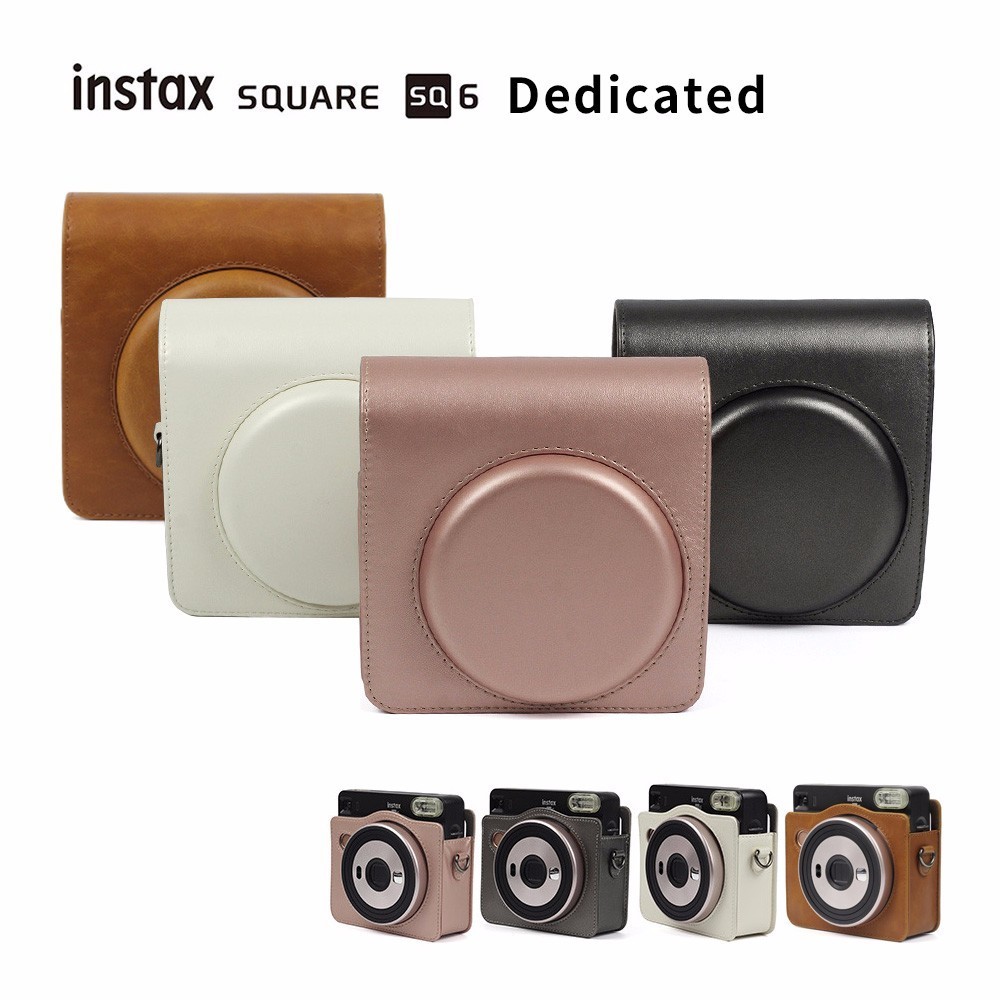 FUJIFILM Instax SQUARE SQ6 Camera Bag 4 colours Vintage PU Leather Case Shoulder Strap Pouch Carry Cover Protection