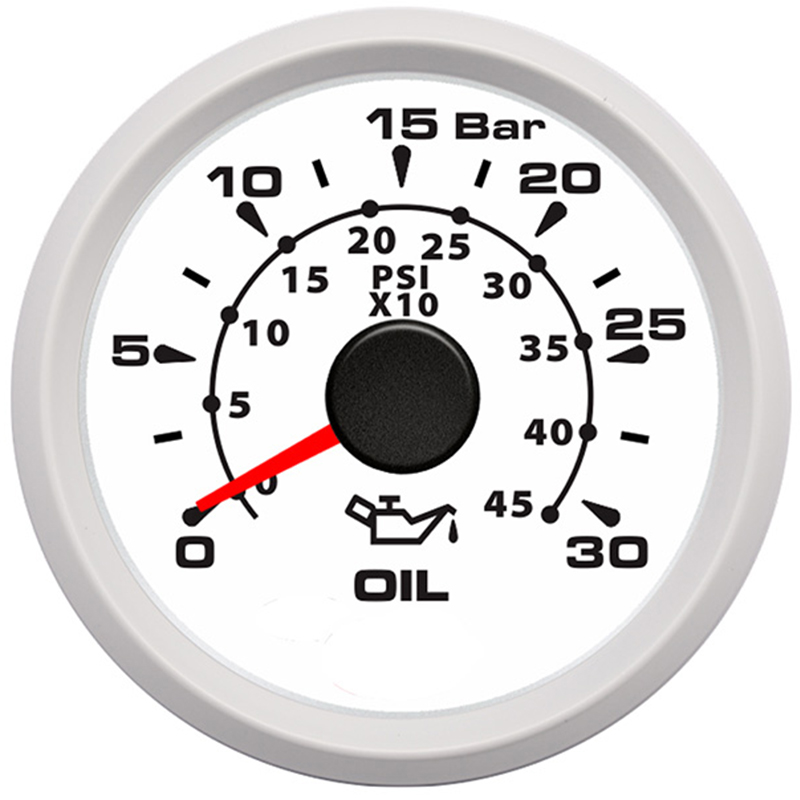 8-color backlight Auto Marine Oil Pressure Gauges 0-30Bar Oil Pressure Gauge Meters 52mm 9-32V for Auto Boat oil press gauge