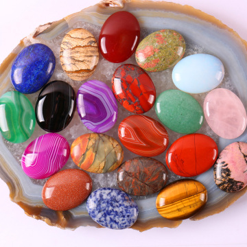 40x30MM Opal/Quartz/Rhodonite/Tigereye/Sodalite/Lapis/Stone/Sandstone/Aventurine/Carnelian Stone Oval Bead Cabochon CAB GEM 1PCS