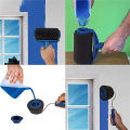 Paint Runner Roller Brush Handle Tool Flocked Edger Office Room Wall Painting Home Tool Roller Paint Brush Set
