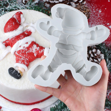 Christmas Santa Cookie Mould Silicone Mold Fondant Cake Decorating Tool Gumpaste Sugarcraft Chocolate Forms Bakeware Tools