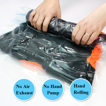 Hand Rolling Storage Bag Travel Vacuum Vompressed Storage Bag waterproof portable Seals compression storage bag Home Organizer