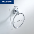 LEDEME Wall Mounted Bath Towel Ring Hand Rack Roll Rail Towel Holder Rings Chrome Bathroom Accessories Bathroom Hardware L1904