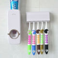 Auto Automatic Smart Toothpaste Dispenser+5 Toothbrush Storage Organizer Holder Rack Set Wall Mount Stand Squeezer hot
