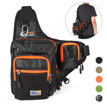 iLure 32*39*12CM iLure Fishing Bag Multi-Purpose Waterproof Canvas One Shoulder Waist Pannier Fishing Reel Lure Tackle Bag