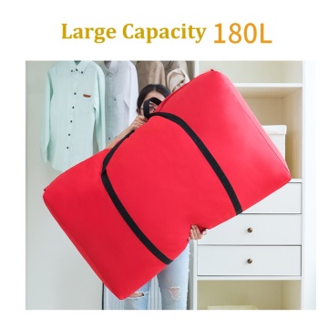 4 Sizes Large Capacity Storage Bag For Thick Quilt Closet Storage Organizer Home Duffel Bag Solid Oxford Fabric Organizer Bag