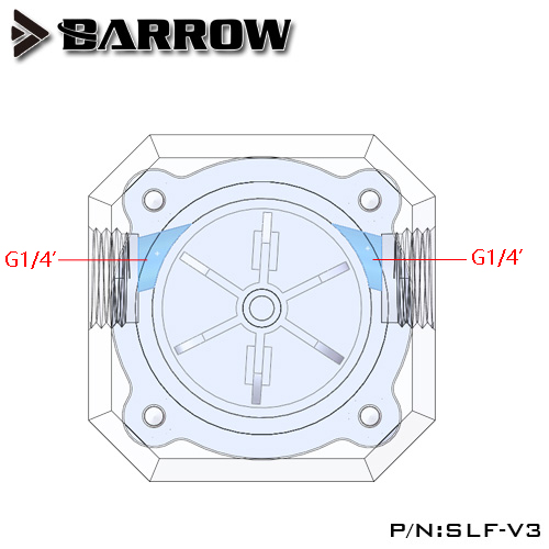 BARROW Water Flow Velocity Meter ( Electronic Data sensor ) SLF - V3 Water Cooler System Transparent Filter Flow meter