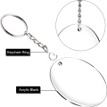 48/60pieces Acrylic Circle Blanks With Key Chain Rings 2 Inch Round Acrylic Keychain Blanks With Hole Clear Discs Circles