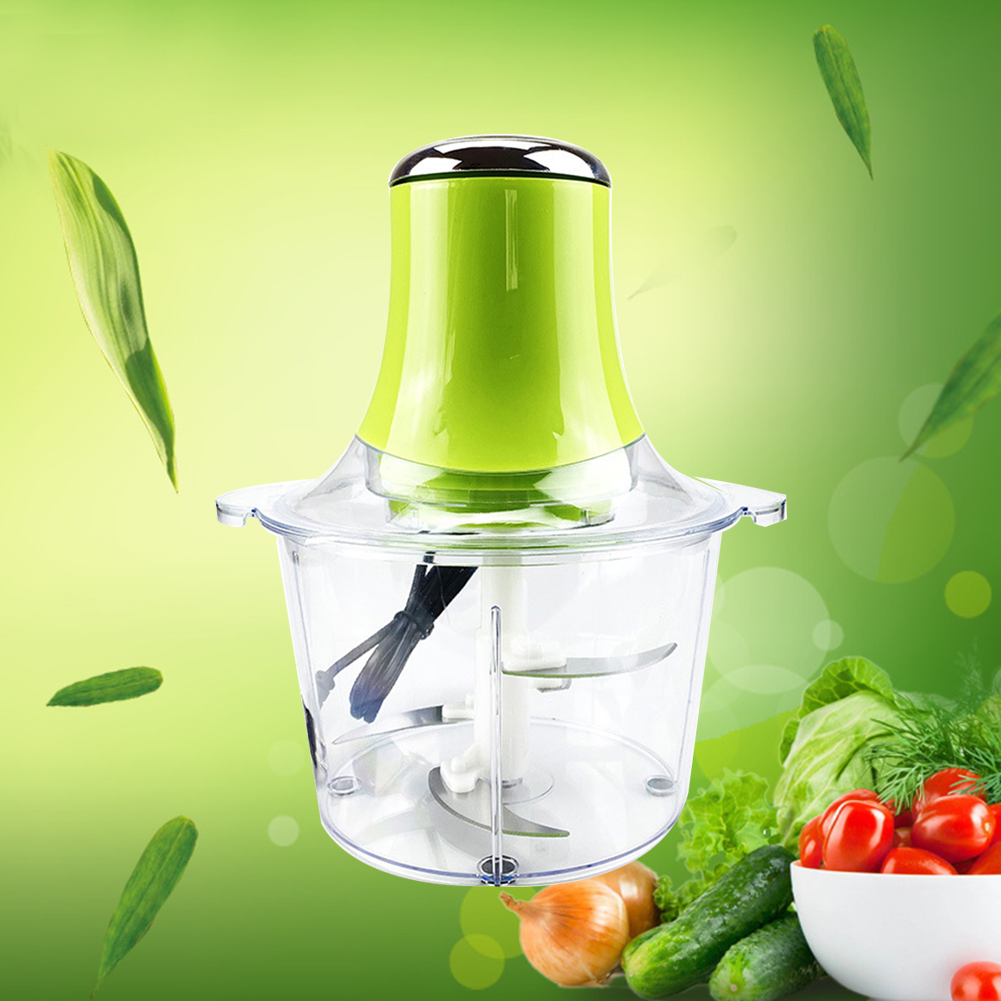 Kitchen 2L Electric Meat Grinder Multi-functional Food Processor Chopper Food Chopper Fruit and Vegetable Chopper Slicer