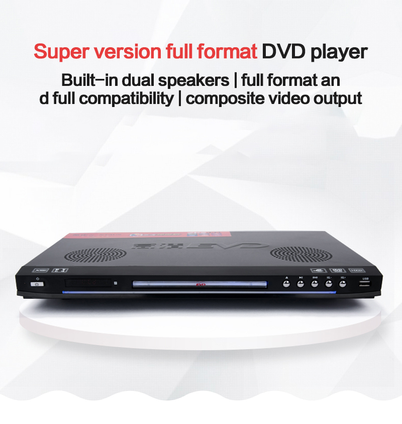 KYYSLB 110 / 220V 11W-19W EVD Player Home Dvd Player Vcd Disc Player Cd Hd Children's Blue Light Integrated Dis with USB