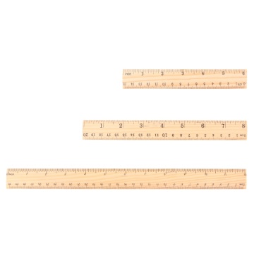 15cm 20cm 30cm Wooden Ruler Double Sided Student School Office Measuring Tool