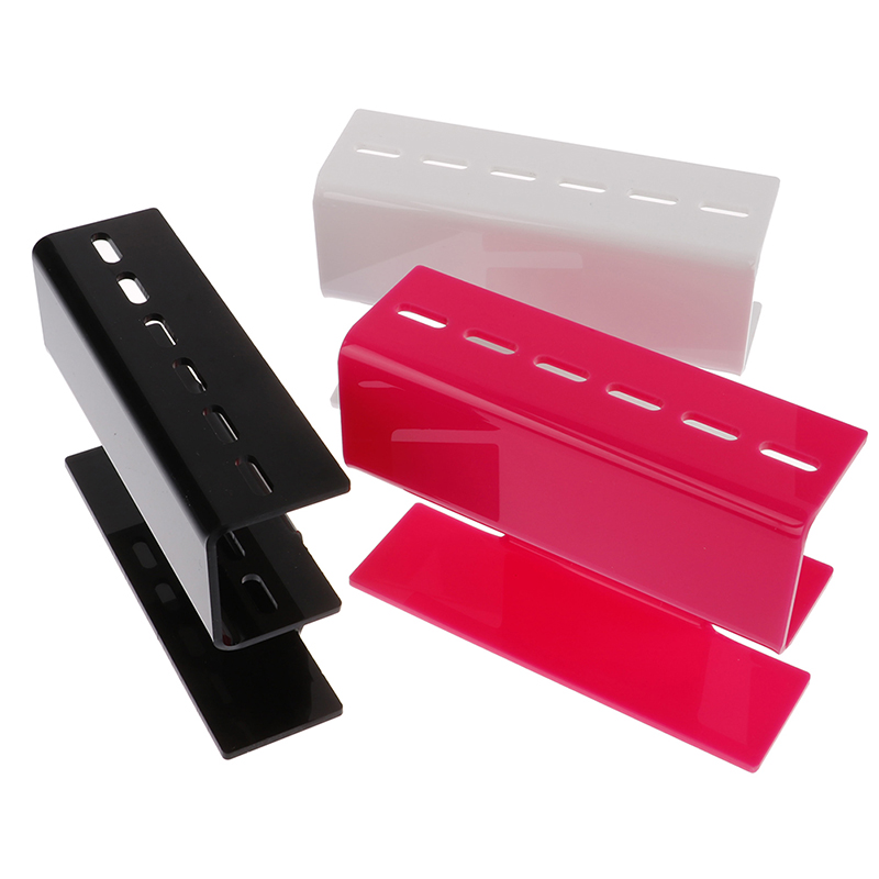 Acrylic 6 Holes Eyelash Tweezers Storage Rack Eyelash Lash Extension Tools Holder Stand Organizer Nail Beauty Tools Shelf