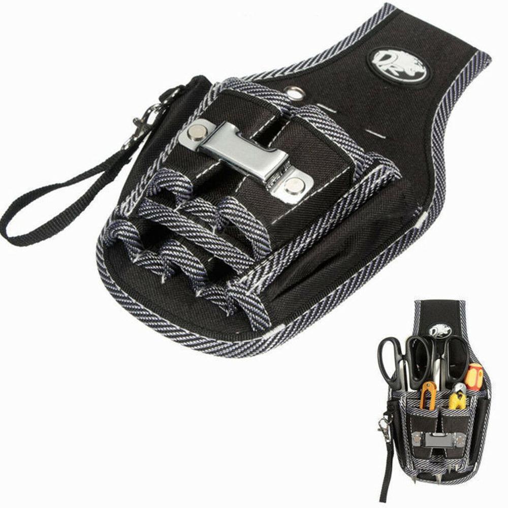 9 in 1 Screwdriver Waist Tool Bag Plier Drill Electrician 600D Nylon Fabric Pouch Twill Belt Utility Holder Bag