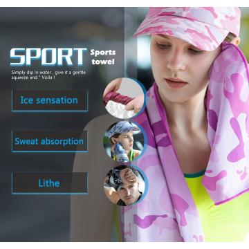 Printed Cold Towel Quick-drying Ice Sports Towel Summer Cooling Sweat Towel serviette sport microfibre F@