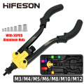 HIFESON High Quality 619 Nut-Tool Rivet-Nut Insert Threaded Mandrels Manual Riveters Nut Gun for Riveting M3-M12 Nuts Toolbox