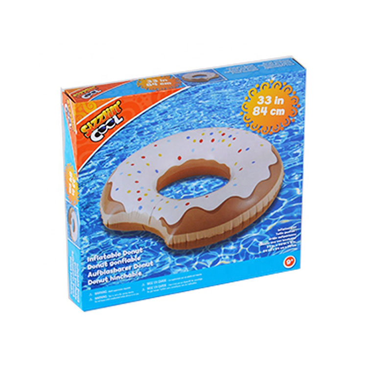P D Inflatable Donut Swimming Ring Water Fun Donut Pool Float 1